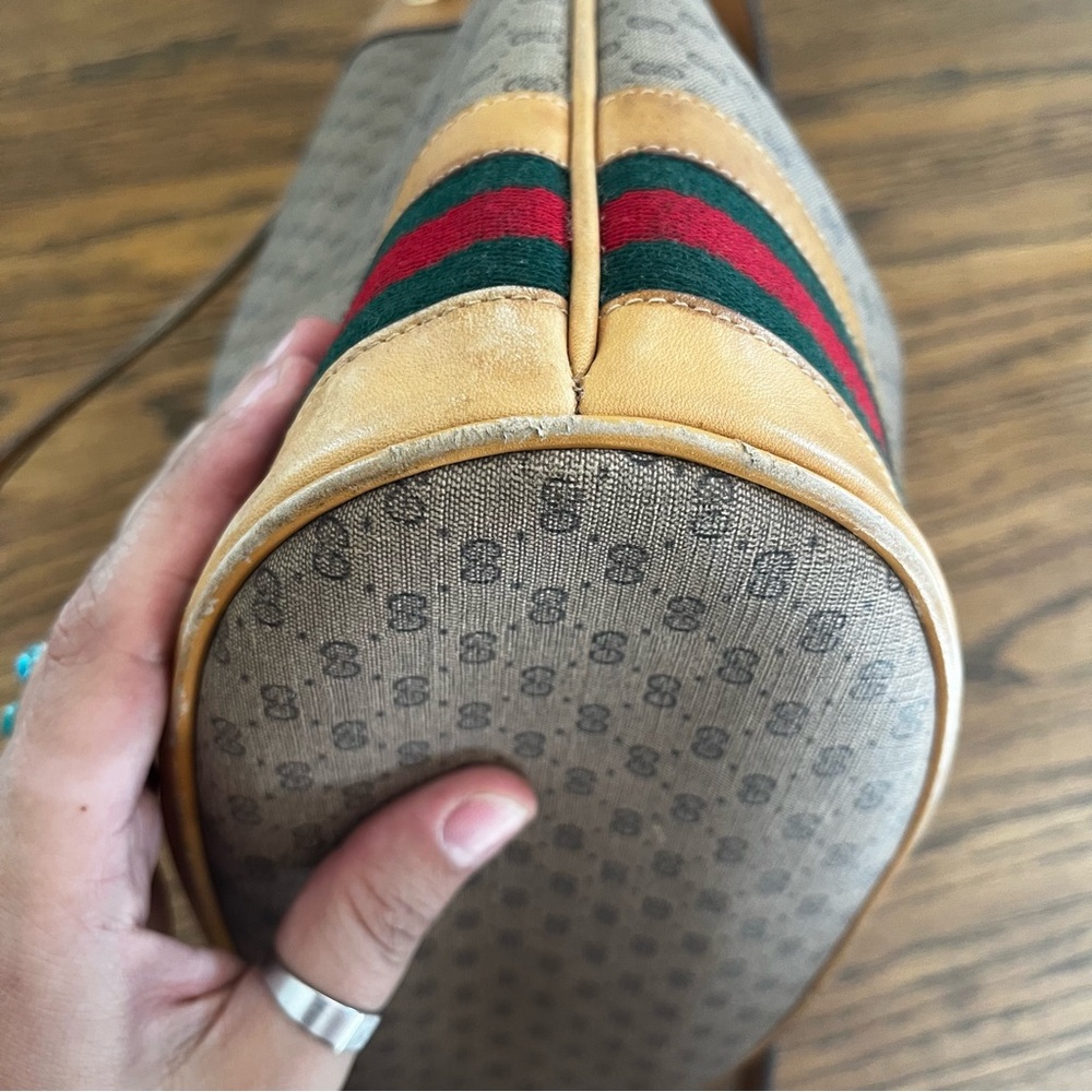 Rehab Bag Vintage Gucci Micro GG Supreme Sherry Line Bucket Bag - Picture 7 of 15